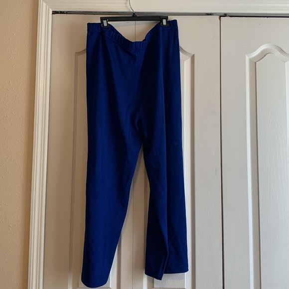 St John Blue Wool Rayon Pants Size XL NWT - Picture 5 of 5